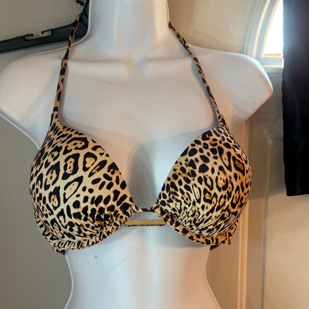VS BOMBSHELL Leopard Print Push-Up Bikini Top